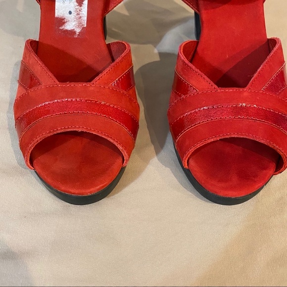 Arche Lylam Size 8 Red Heel Sandals - Picture 3 of 16